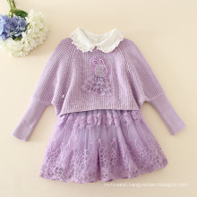 new fashion sweater dress with embroidery set autumn sweater dress set clothing sets